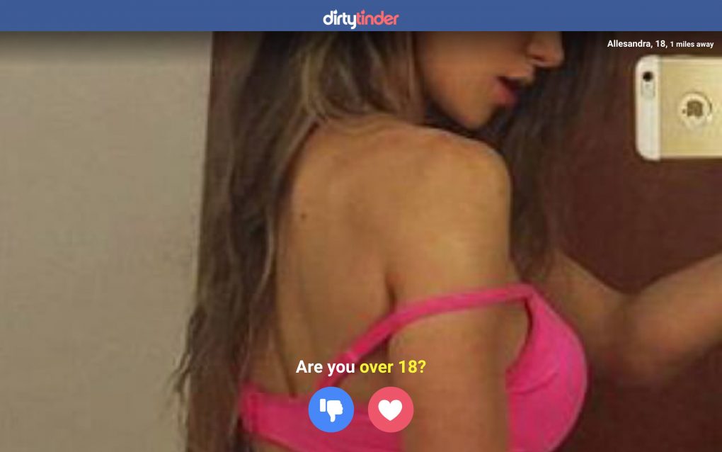 Dirty Tinder girl photo