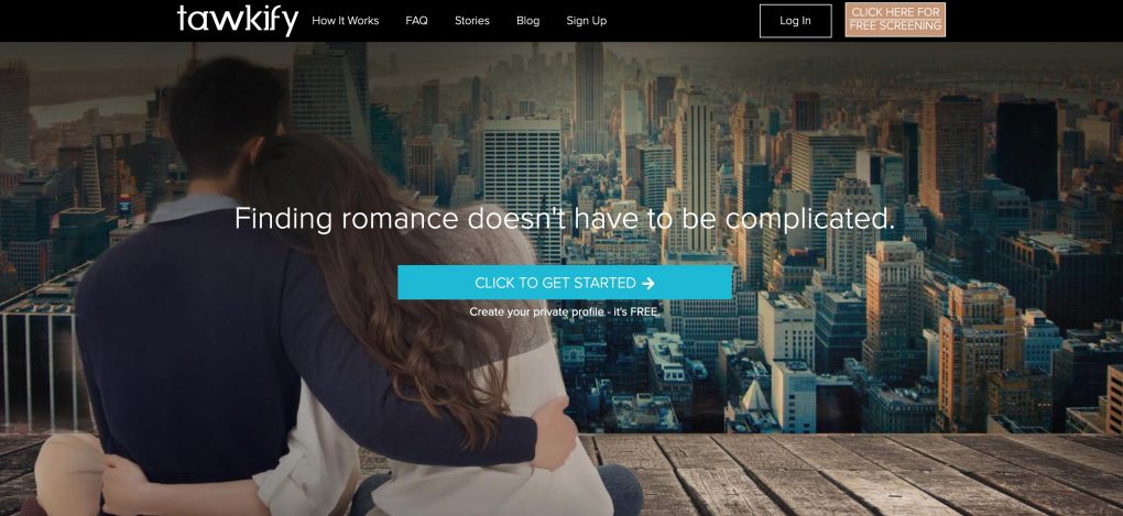 Tawkify main page