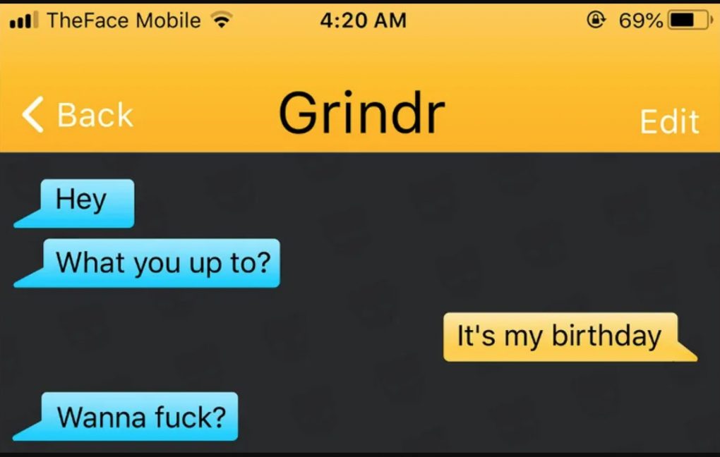 Grindr chats