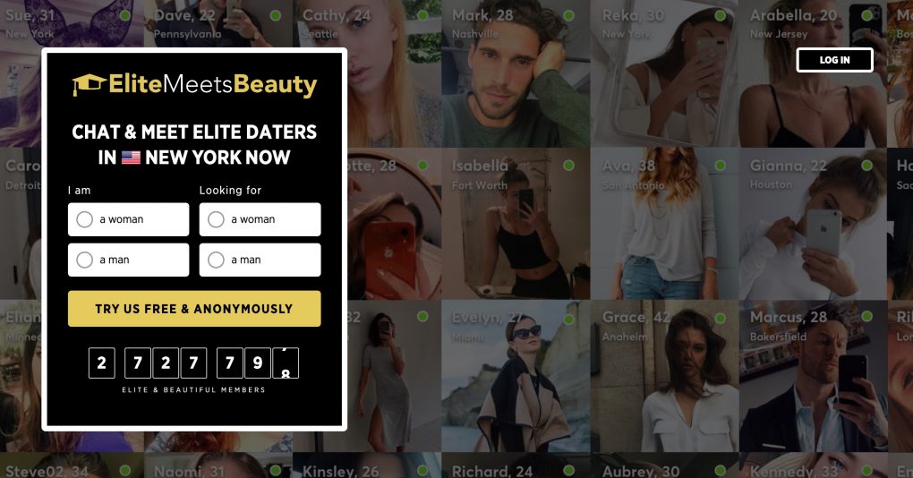 EliteMeetBeauty main page